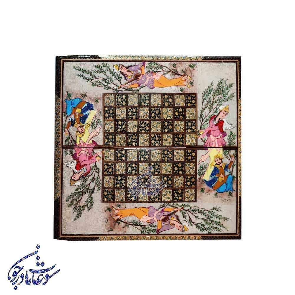 تخته نرد خاتم طرح چهره
