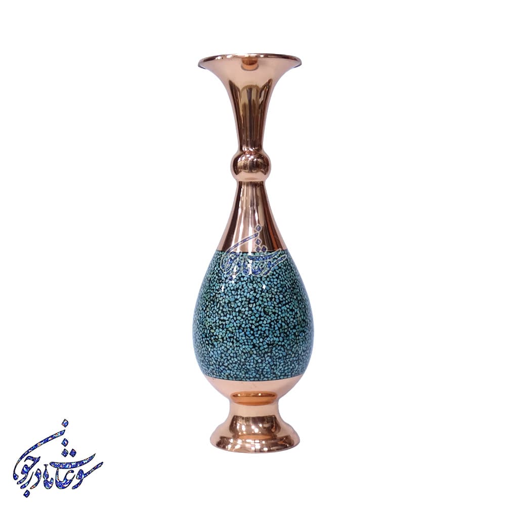 گلدان فیروزه کوب مدل صراحی سایز 30