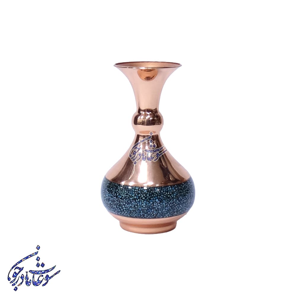 گلدان فیروزه کوب مدل شلغمی سایز 15