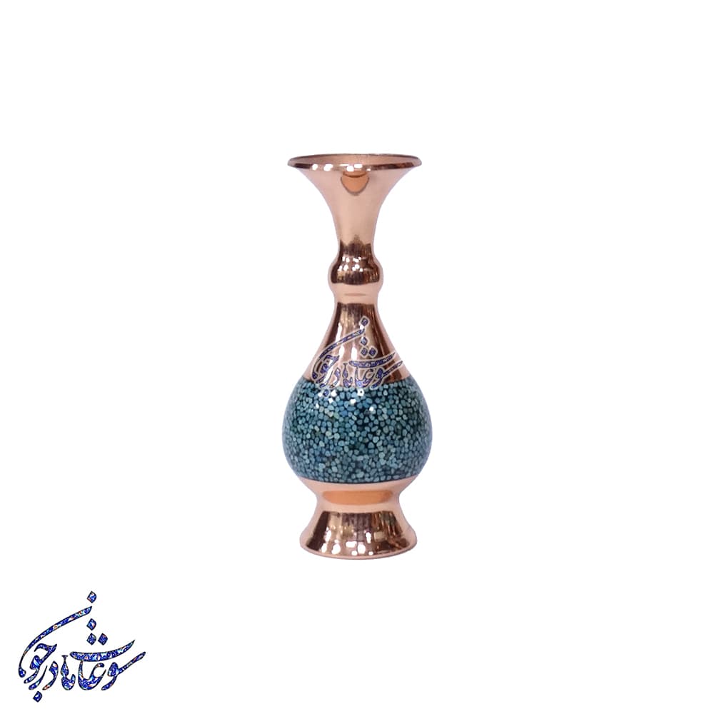 گلدان فیروزه کوب مدل صراحی سایز 14