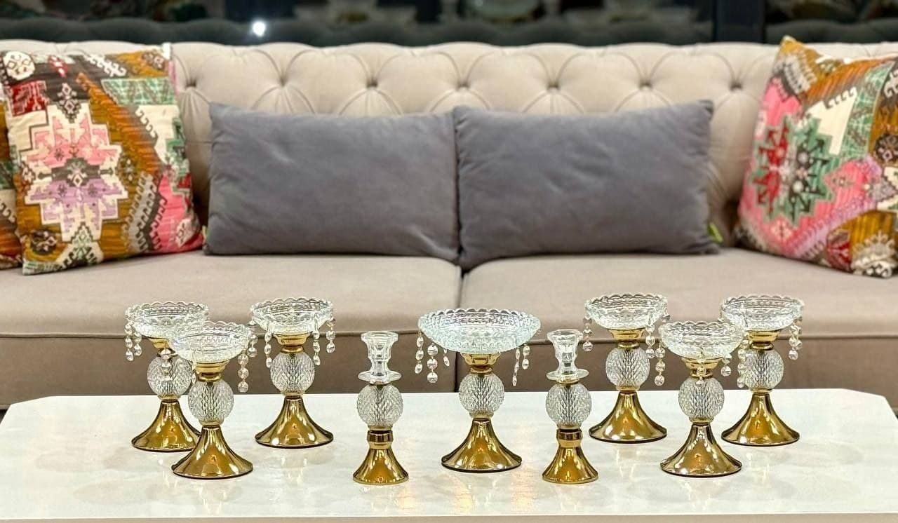 هفت سین باکارات پایه دار 9 پارچه