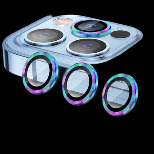 محافظ لنز دوربین رینگی شیشه ای اپل مدل iPhone 13 Pro و iPhone 13 Pro Max با فریم فلزی — تصویر ۲