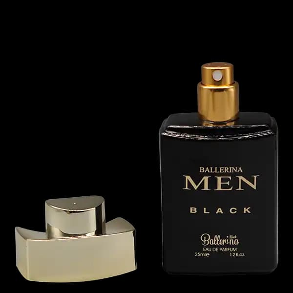عطر جیبی مردانه بالرینا MEN BLACK من بلک حجم 25 میلی لیتر — تصویر ۲