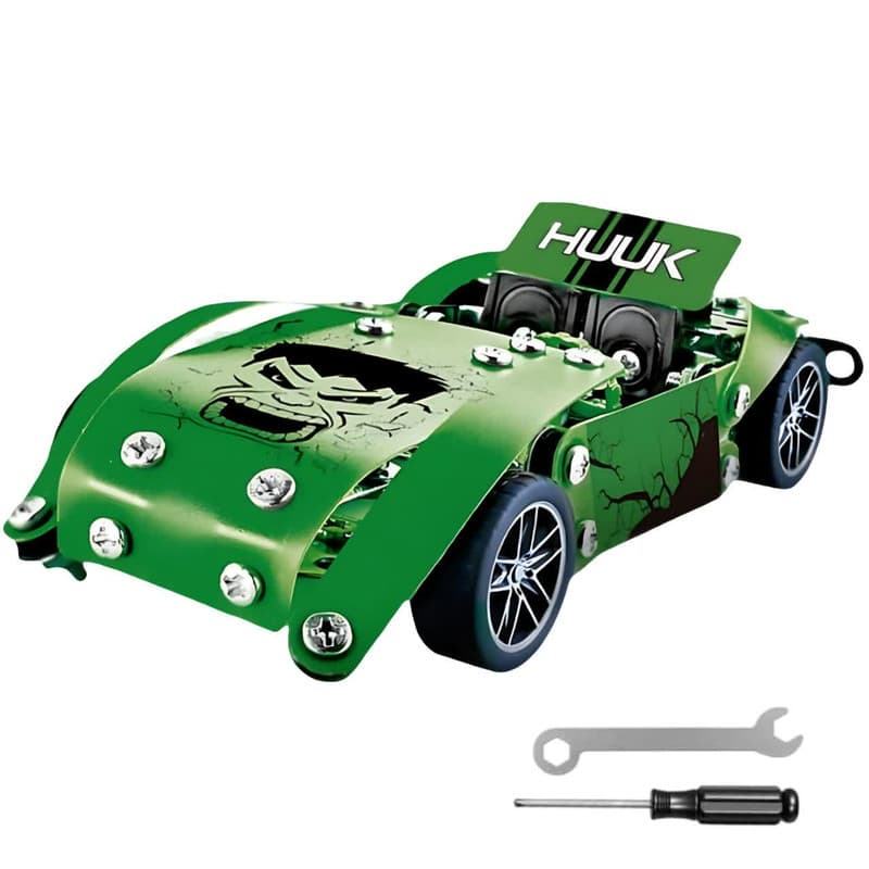 ساختنی 181 تکه ناب سل مدل ماشین فلزی هالک به همراه پیچ گوشتی و آچار کد 181pcs HULK METAL CONSTRUCTION SET NO.868-4