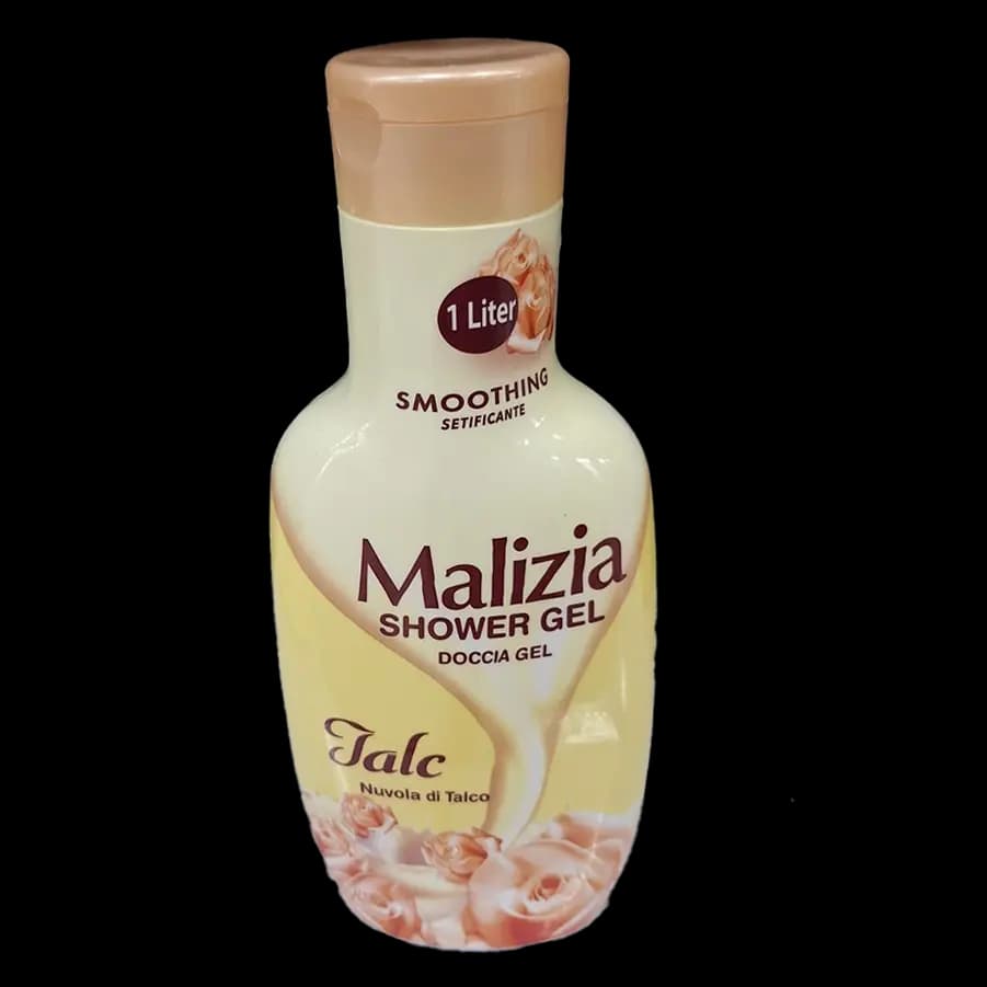 شامپو بدن مالیزیا (Malizia) رایحه پودر تالک 1000 میلی لیتر