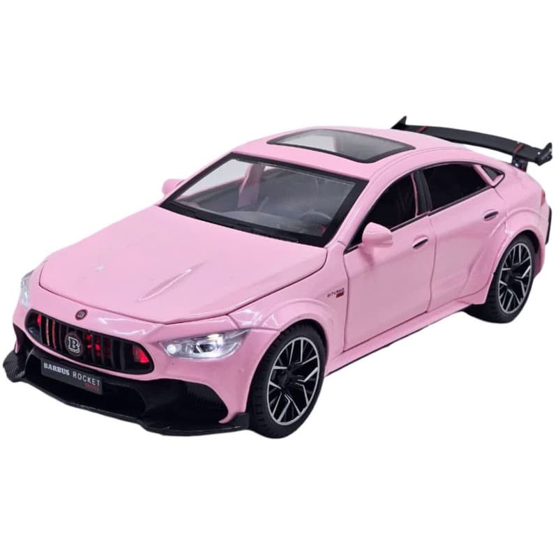 ماکت ماشین ناب سل مدل مرسدس بنز باراباس فلزی چراغدار موزیکال عقب کش Metal Benz Barbus rocket 900 with musical lights and pull-back scale1:24 naab001 — تصویر ۳