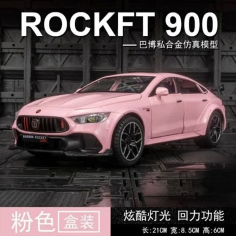 ماکت ماشین ناب سل مدل مرسدس بنز باراباس فلزی چراغدار موزیکال عقب کش Metal Benz Barbus rocket 900 with musical lights and pull-back scale1:24 naab001 — تصویر ۴