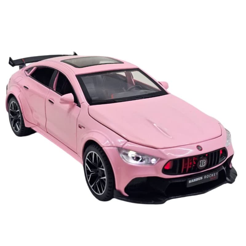 ماکت ماشین ناب سل مدل مرسدس بنز باراباس فلزی چراغدار موزیکال عقب کش Metal Benz Barbus rocket 900 with musical lights and pull-back scale1:24 naab001 — تصویر ۹