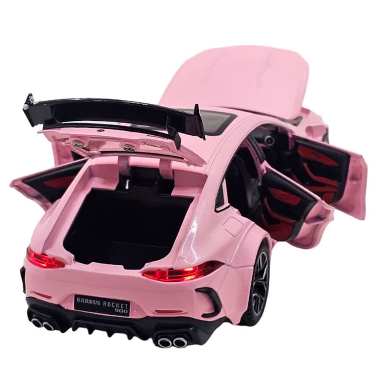 ماکت ماشین ناب سل مدل مرسدس بنز باراباس فلزی چراغدار موزیکال عقب کش Metal Benz Barbus rocket 900 with musical lights and pull-back scale1:24 naab001 — تصویر ۵