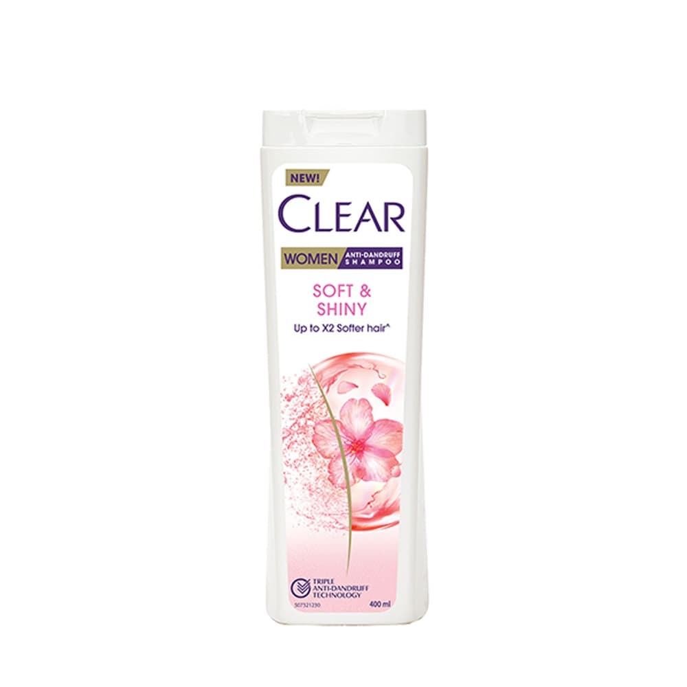شامپو ضد شوره بانوان کلییر Soft and Shiny حجم 400 میل