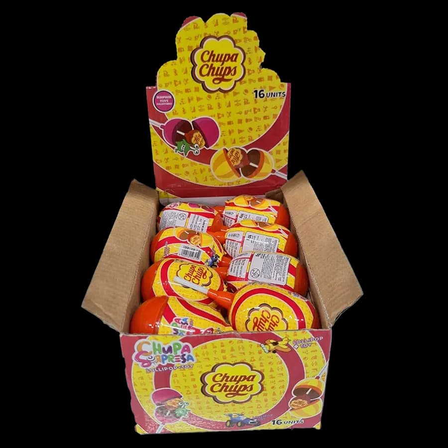 آبنبات چوبی چوپا چوپس جایزه دار (CHUPA CHUPS) بسته 16 عددی