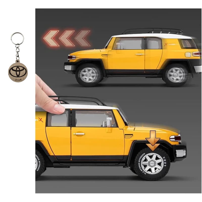 ماکت ماشین ناب سل مدل تویوتا اف جی کروز فلزی TOYOTA FJ CRUISERبه همراه جاسوییچی — تصویر ۸