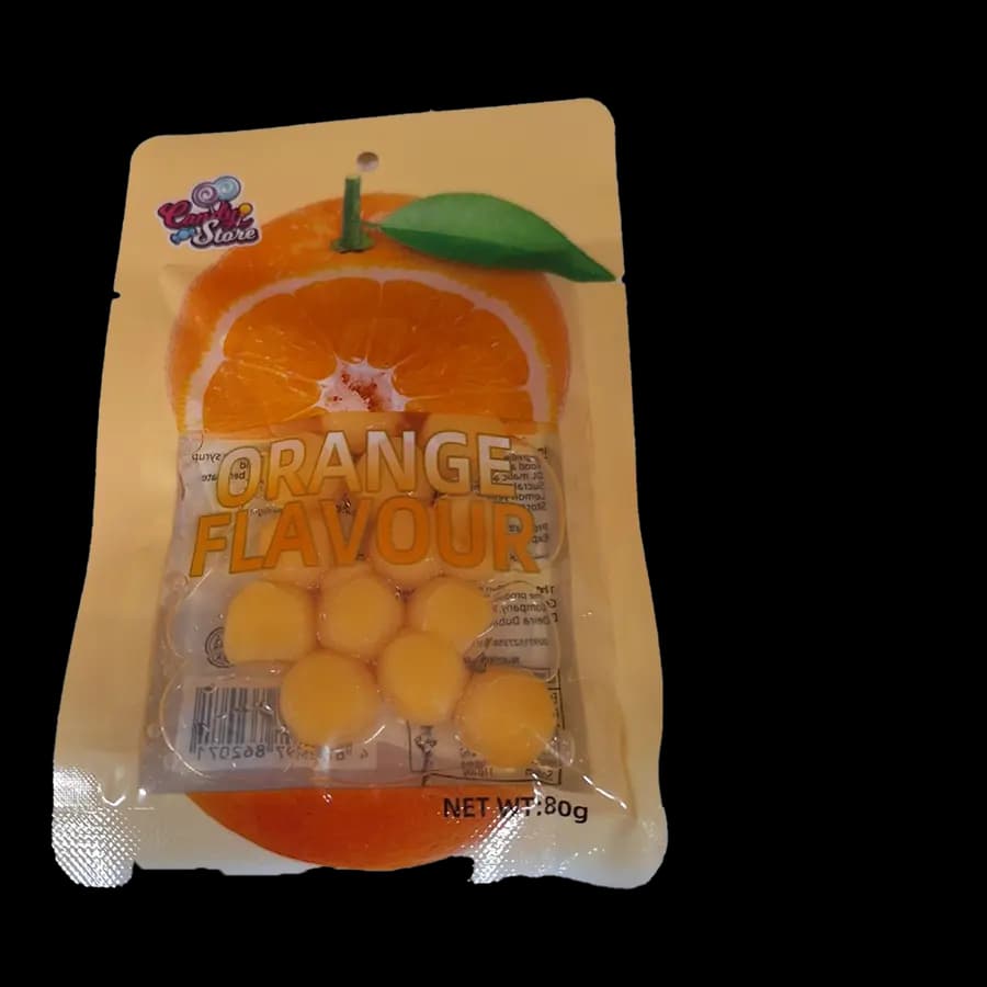 پاستیل ژله ای فانتزی طرح پرتقال 80 گرمی بسته 24 تایی — تصویر ۳