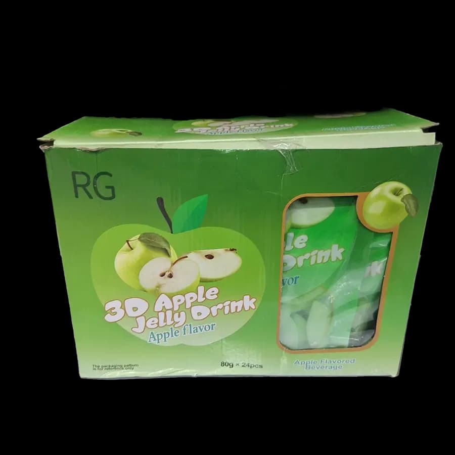 پاستیل ژله ای فانتزی طرح سیب سبز 80 گرمی بسته 24 تایی
