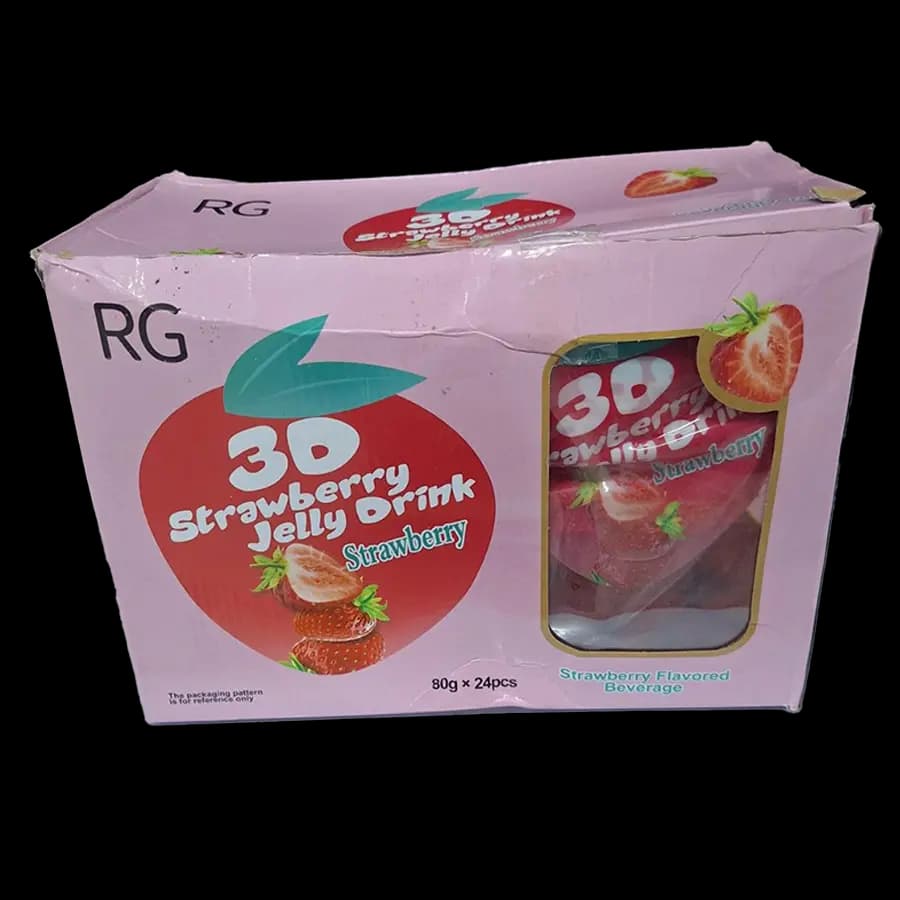 پاستیل ژله ای فانتزی طرح توت فرنگی 80 گرمی بسته 24 تایی — تصویر ۲