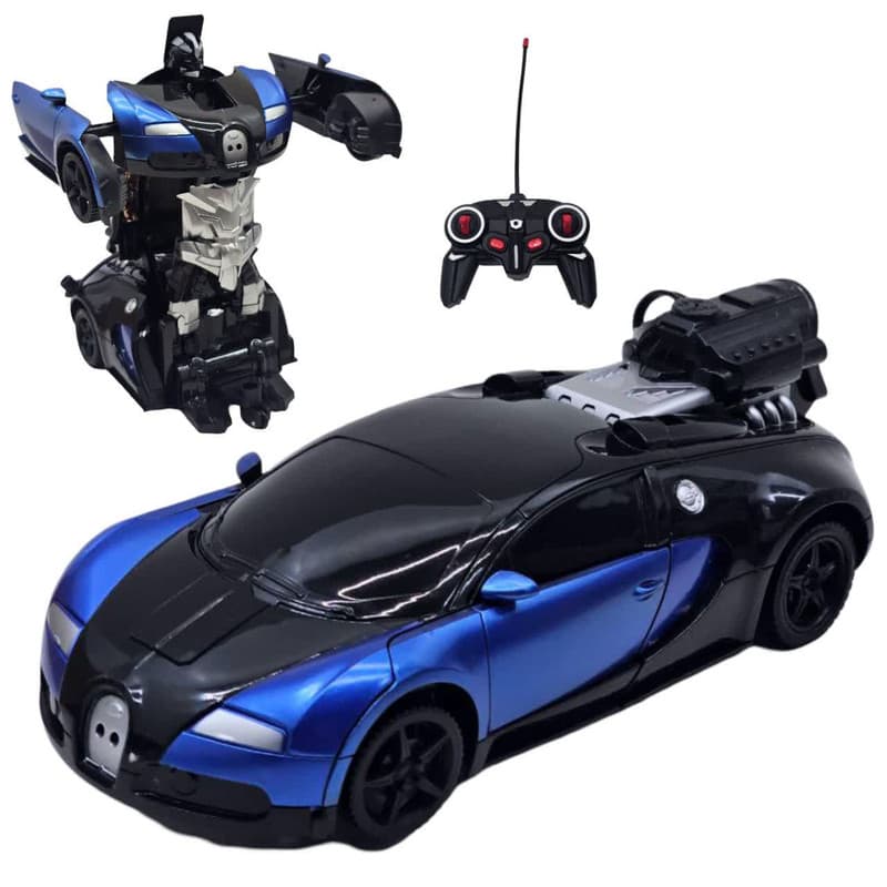 ماشین بازی کنترلی ناب سل مدل بوگاتی شارژی تبدیل شونده دودزا چراغدار Bugatti rechargeable remote control game machine with smoke and lights — تصویر ۵