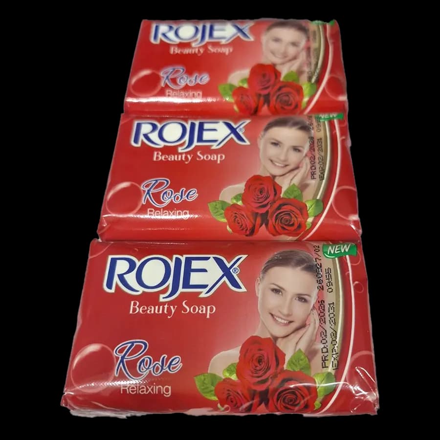 صابون روژکس (ROJEX) 125 گرمی با رایحه تازه گل رز بسته 6 تایی — تصویر ۲
