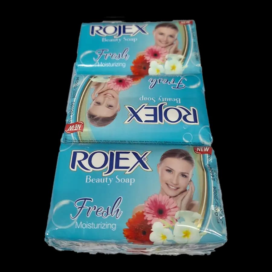 صابون روژکس (ROJEX) 125 گرمی با رایحه تازه گل ترکیه ای بسته 6 تایی — تصویر ۲