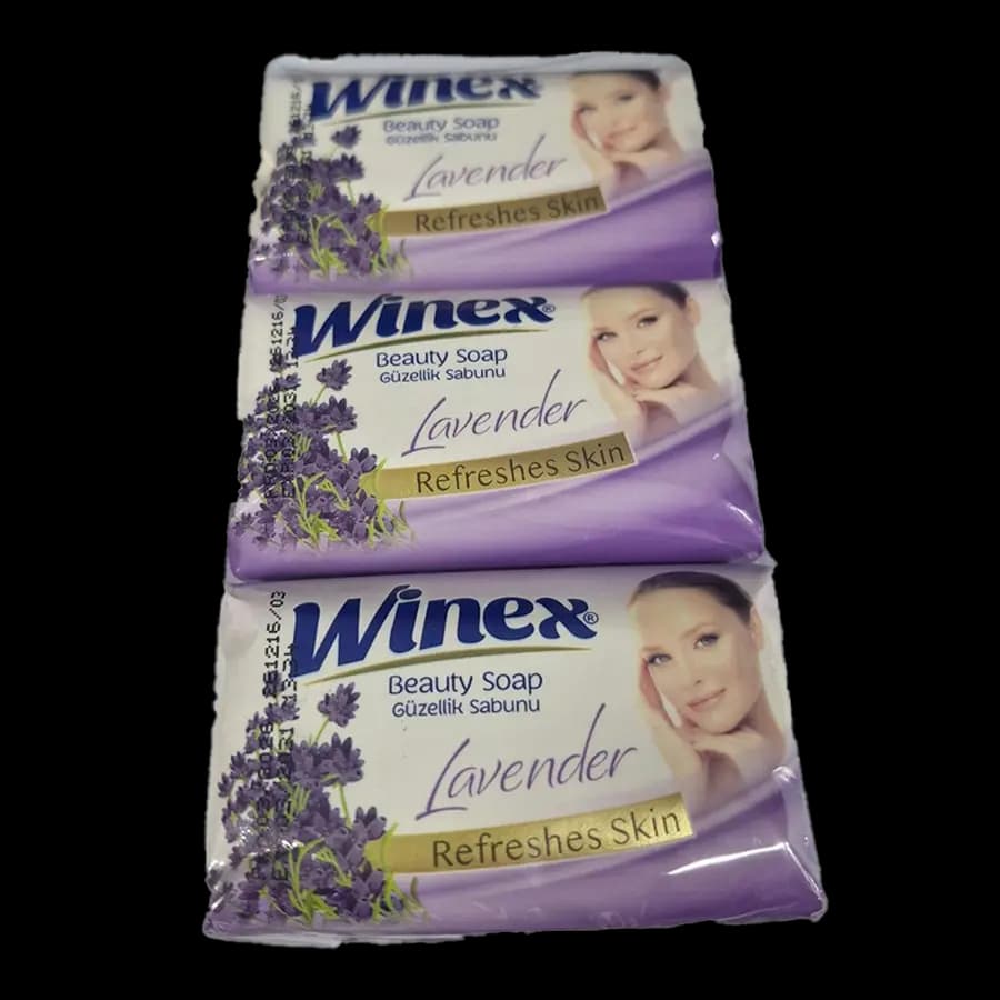 صابون وینیکس (winex) 60 گرمی با رایحه اسطوخودوس ترکیه ای بسته 6 تایی