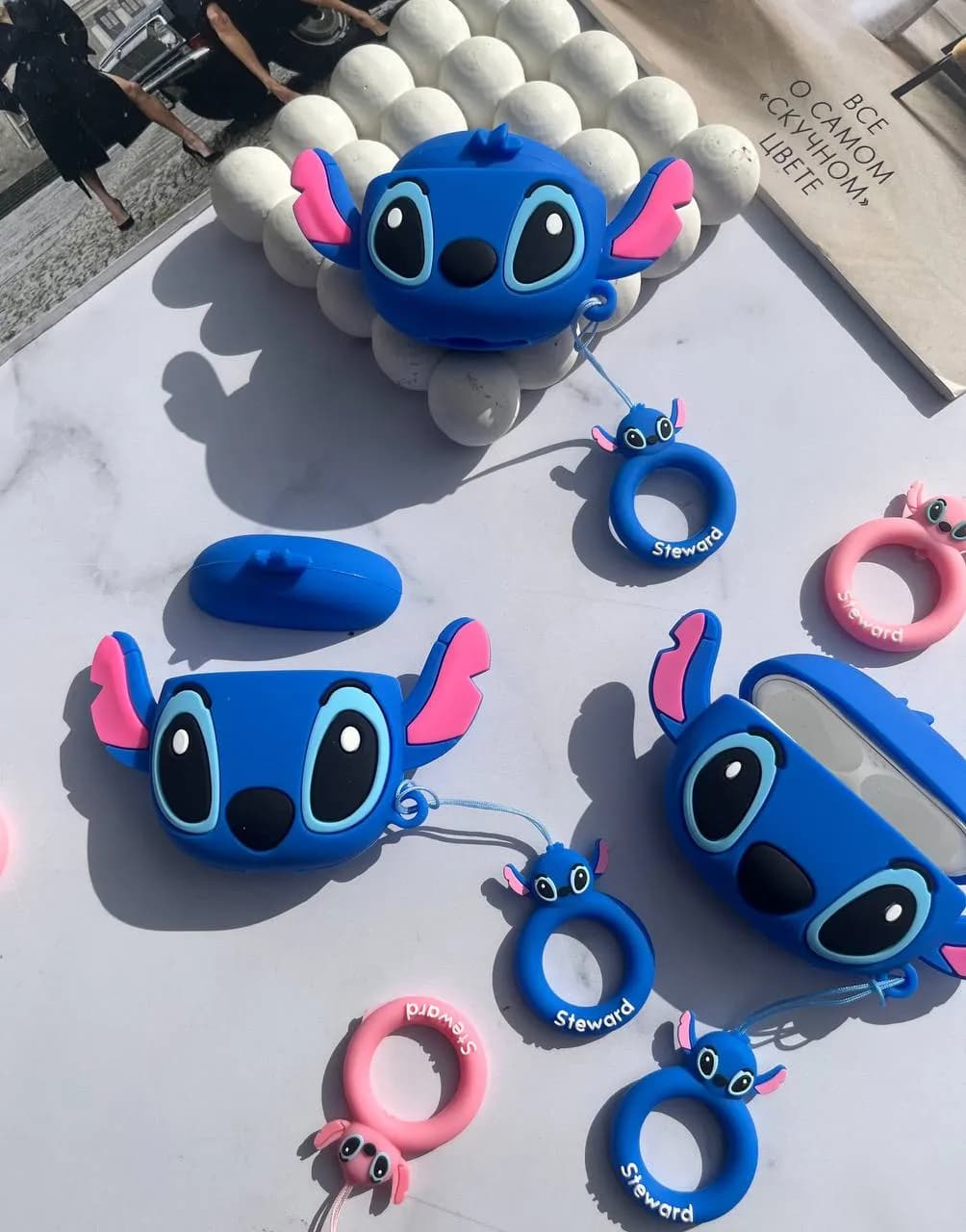 کاور ایرپاد عروسکی سیلیکونی مدل Doll Case همراه با قلاب تزئینی — تصویر ۵