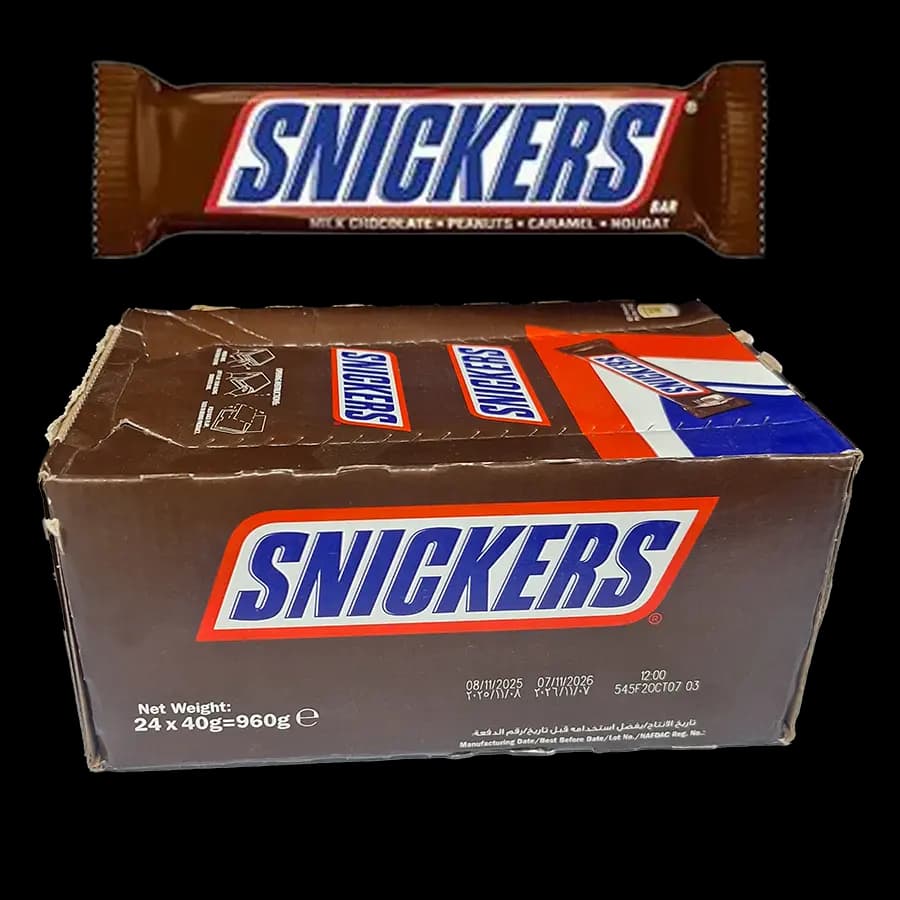 شکلات اسنیکرز 40 گرمی (SNICKERS) – عمده بسته 24 عددی