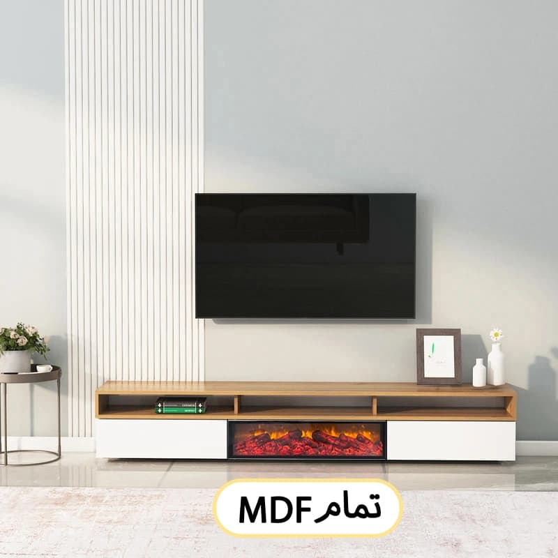 میز تلویزیون شومینه ایرانیان کد 111