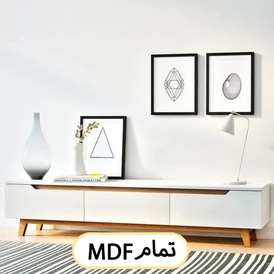 میز تلویزیون تمام ام دی اف لاکچری چوبی کد 00151