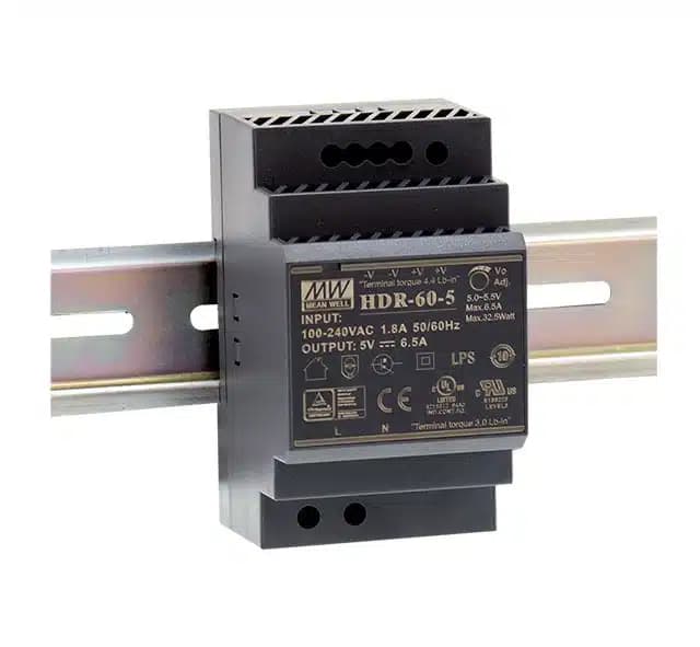 سوییچینگ 24 ولت 2.5 آمپر mean well HDR-60-24