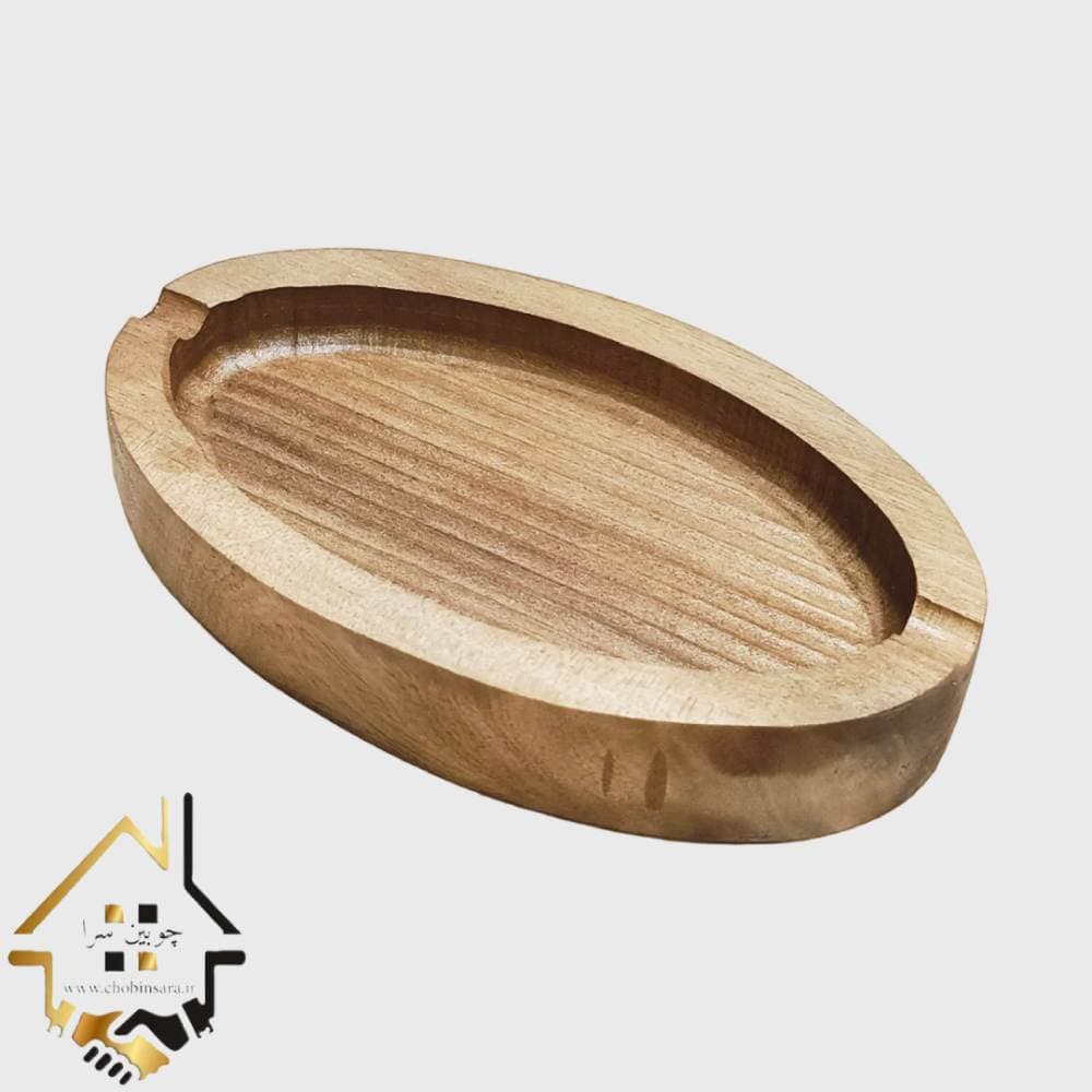 زیر سیگاری چوبی مدل بیضی — تصویر ۲