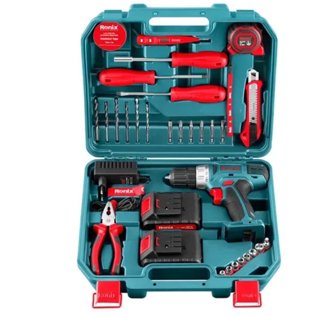 کیت دریل شارژی رونیکس مدل RS-8014 ا ronix rechargeable drill kit rs 8014