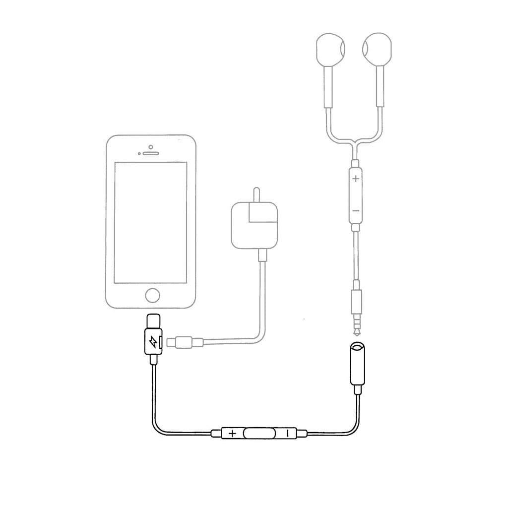 مبدل لایتنینگ به جک سه و نیم میلی متری کینگ استار مدل Lightning To AUX Kingstar با قابلیت کنترل صدا — تصویر ۳