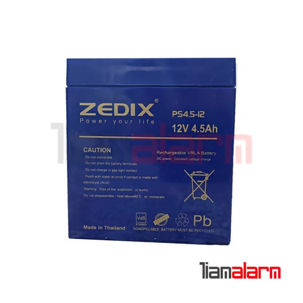 باتری 12 ولت 4.5 آمپر زد ایکس ZEDIX — تصویر ۳