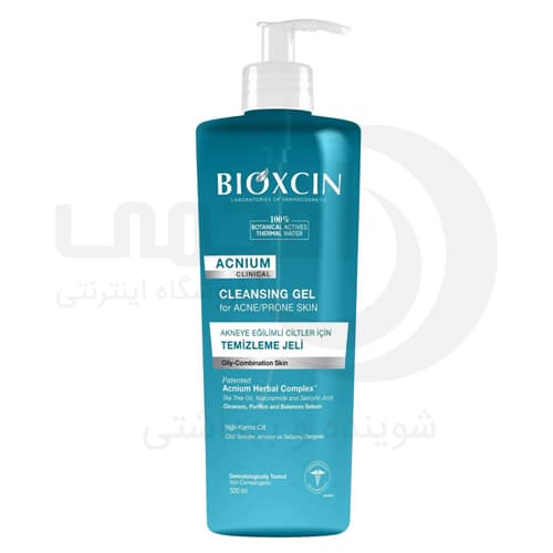 ژل شستشوی صورت بیوکسین مناسب پوستهای مستعد جوش حجم 500 میل (BIOXIN)