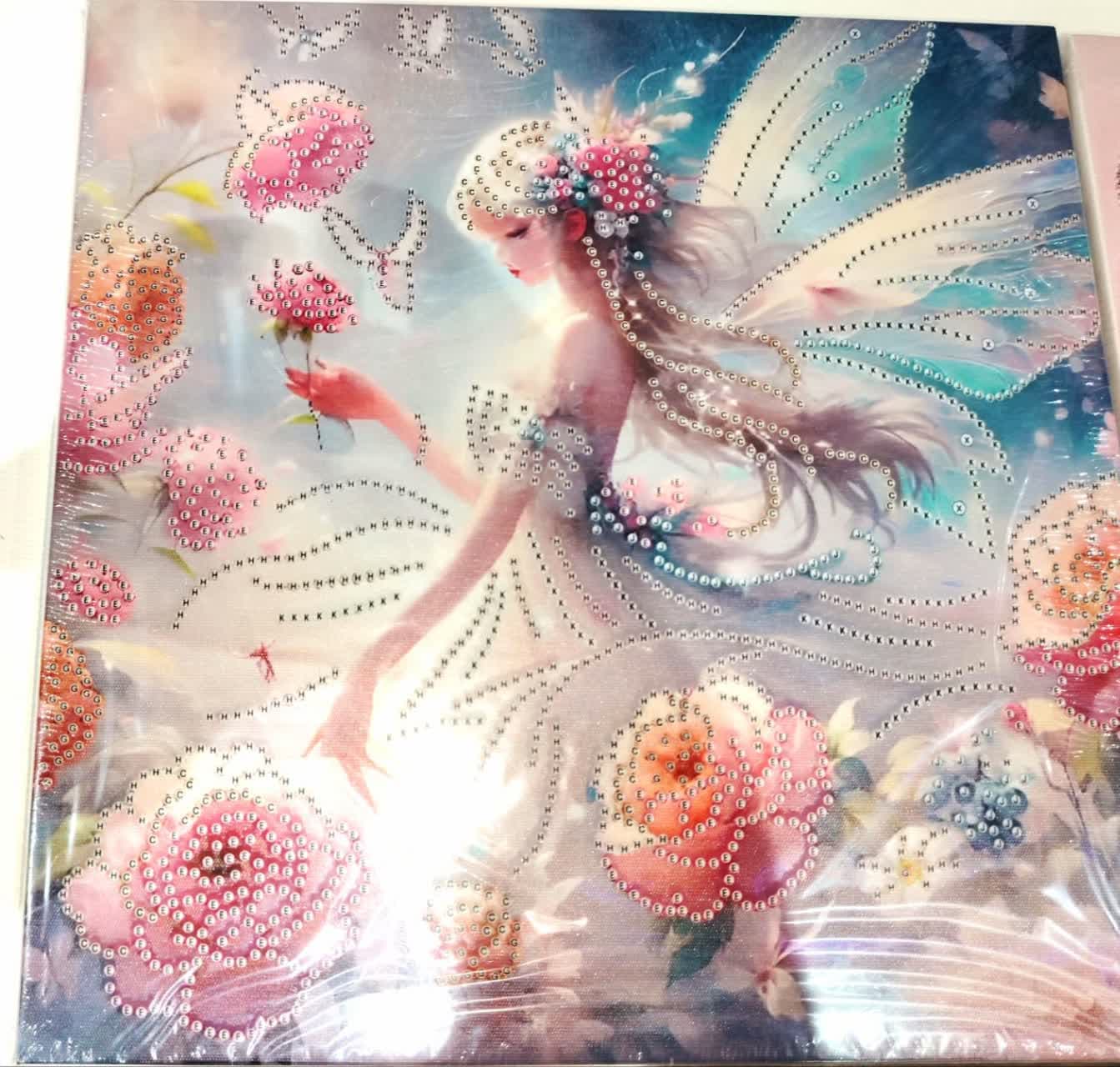 نقاشی الماسی طرح فرشته سایز 30در30 کد 07