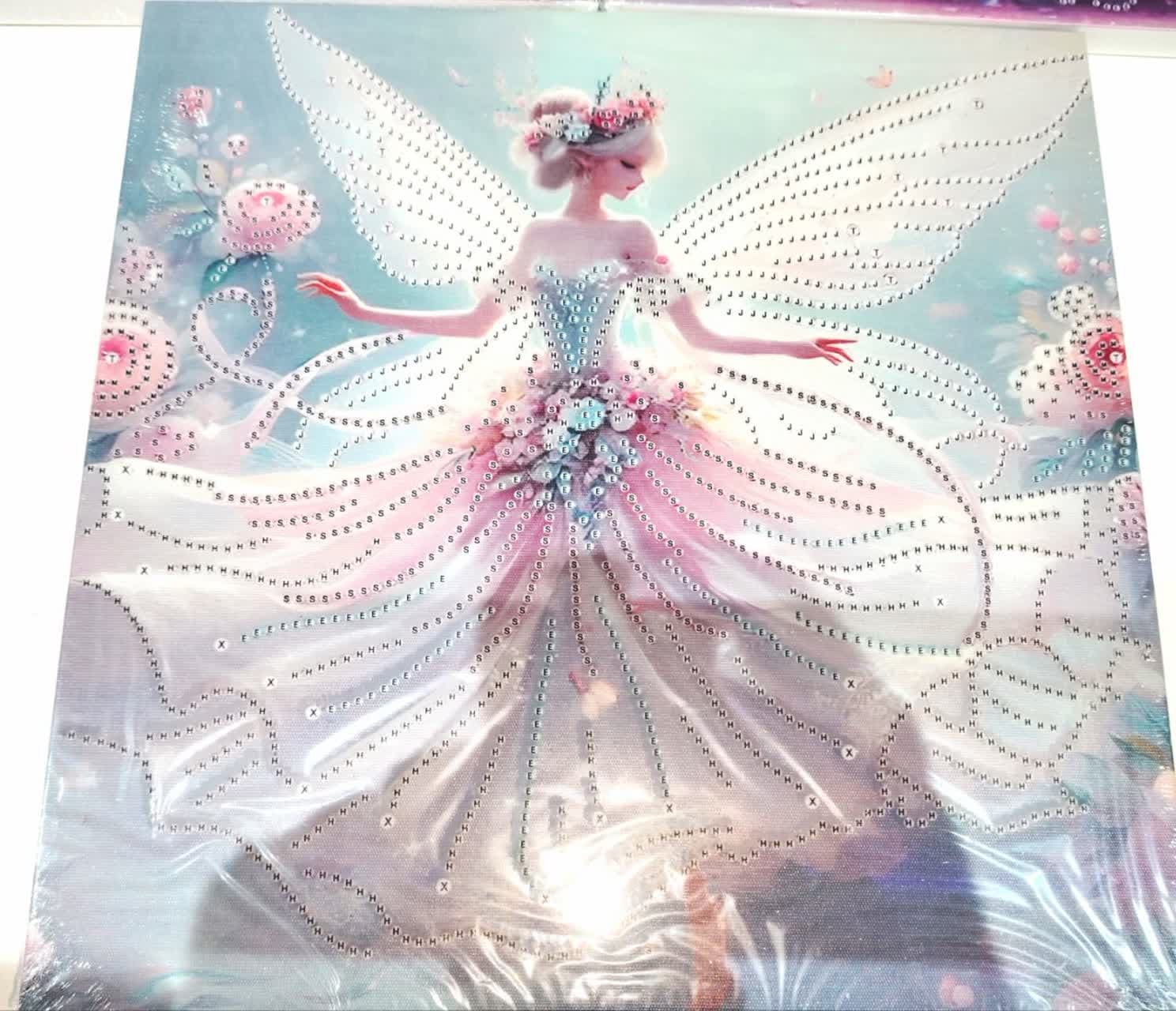 نقاشی الماسی طرح فرشته سایز 30در30 کد 003