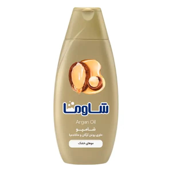 شامپو شاوما آرگان و ماکادمیا حجم 400 میلی‌لیتر مخصوص موهای خشک و آسیب‌دیده