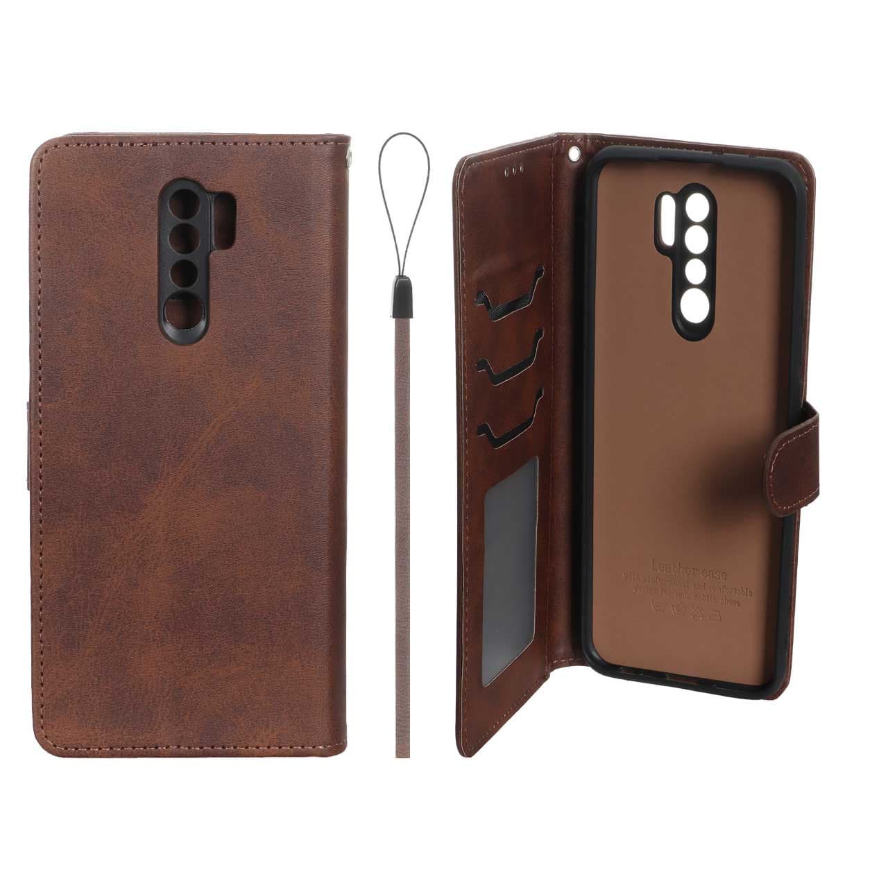 کیف چرمی کلاسوری جا کارتی موبایل مگنتی مدل شیائومی Xiaomi Redmi 9 -کد4063 — تصویر ۵