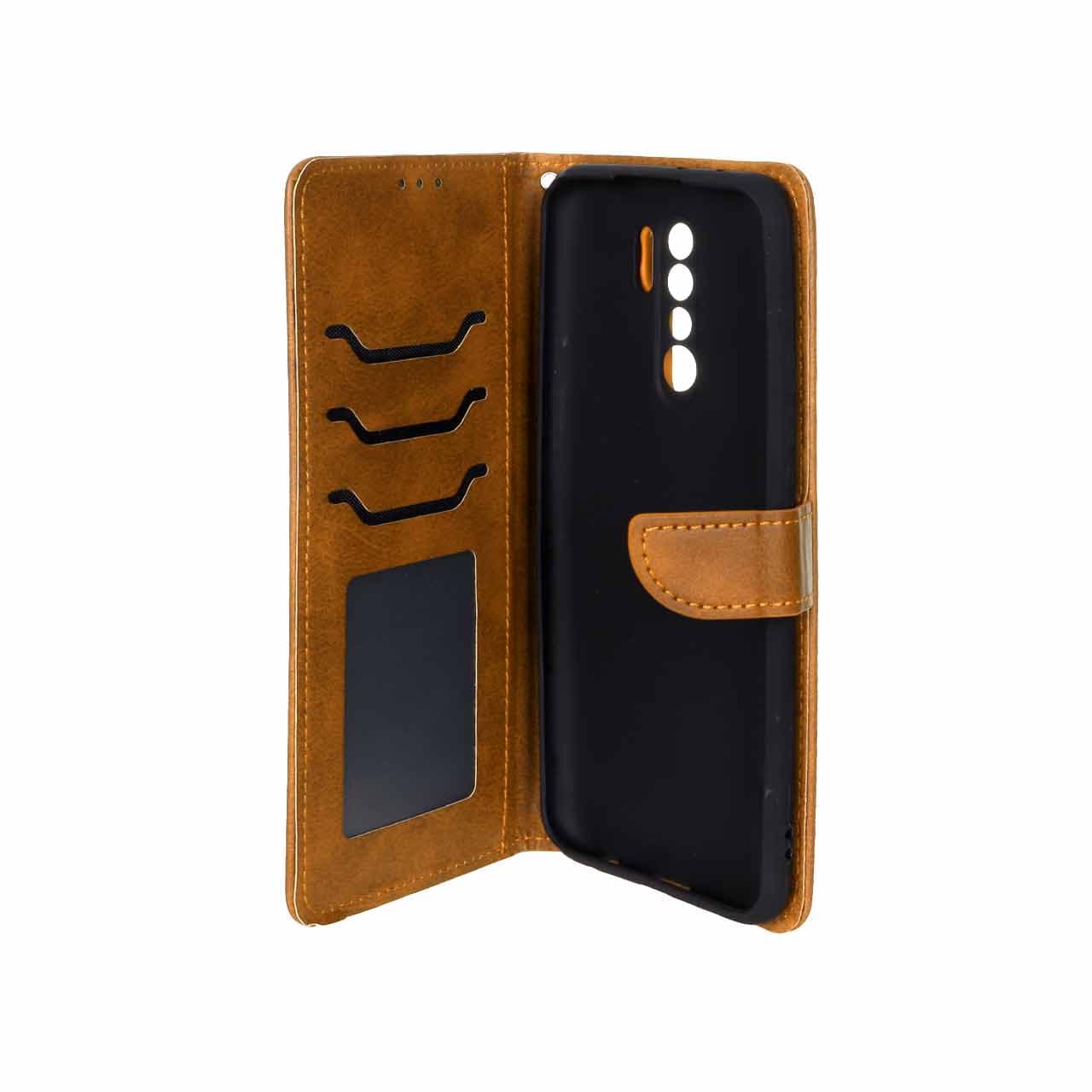 کیف چرمی کلاسوری جا کارتی موبایل مگنتی مدل شیائومی Xiaomi Redmi 9 -کد4063 — تصویر ۴