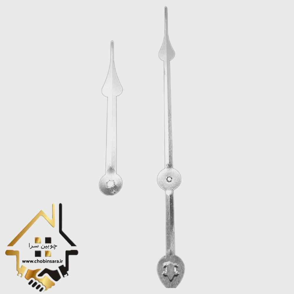 عقربه ساعت دیواری نقره ای کد 16