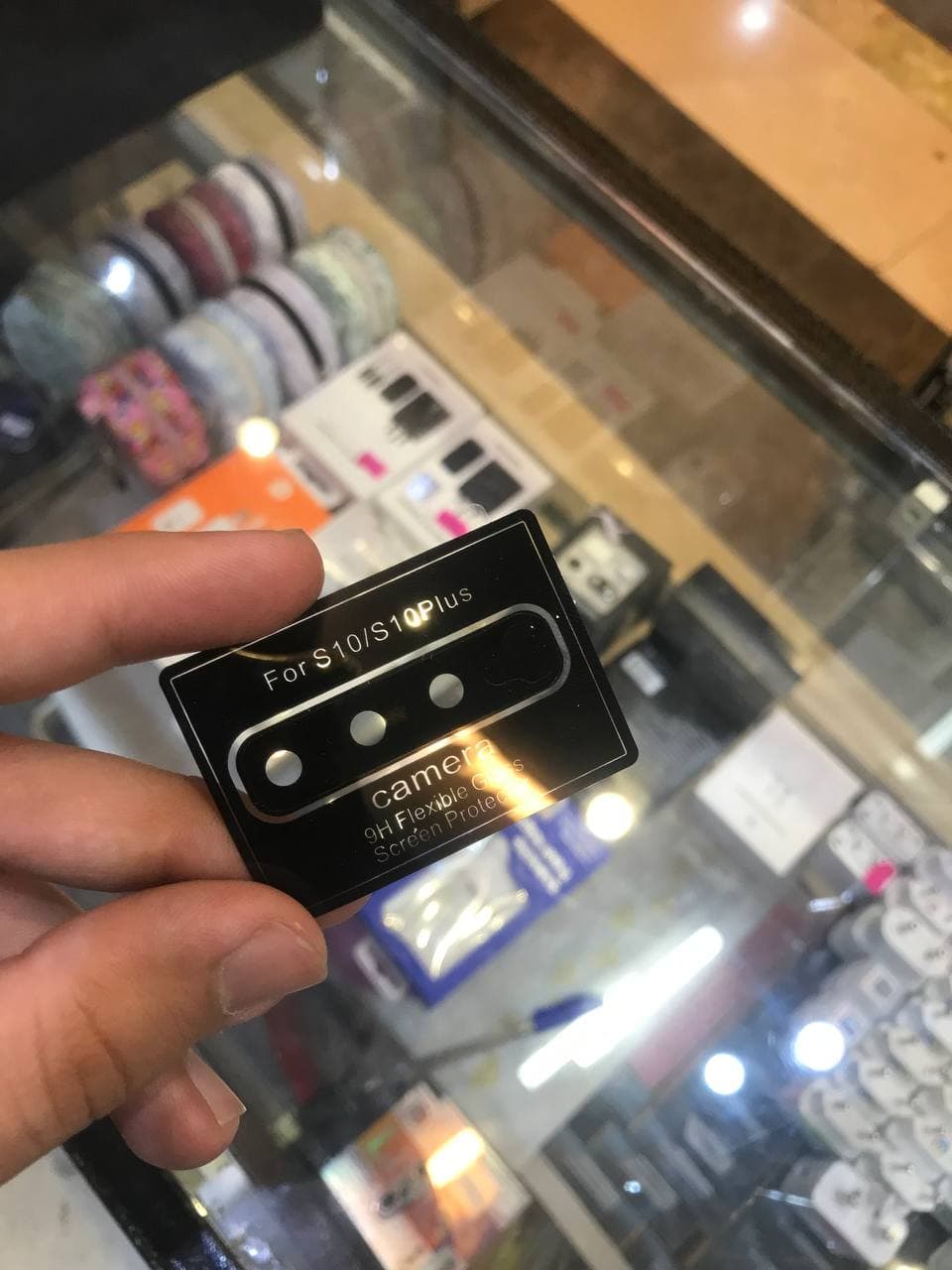 محافظ دوربین شیشه ای دور مشکی سامسونگ مدل Lens Glass Protector — تصویر ۲
