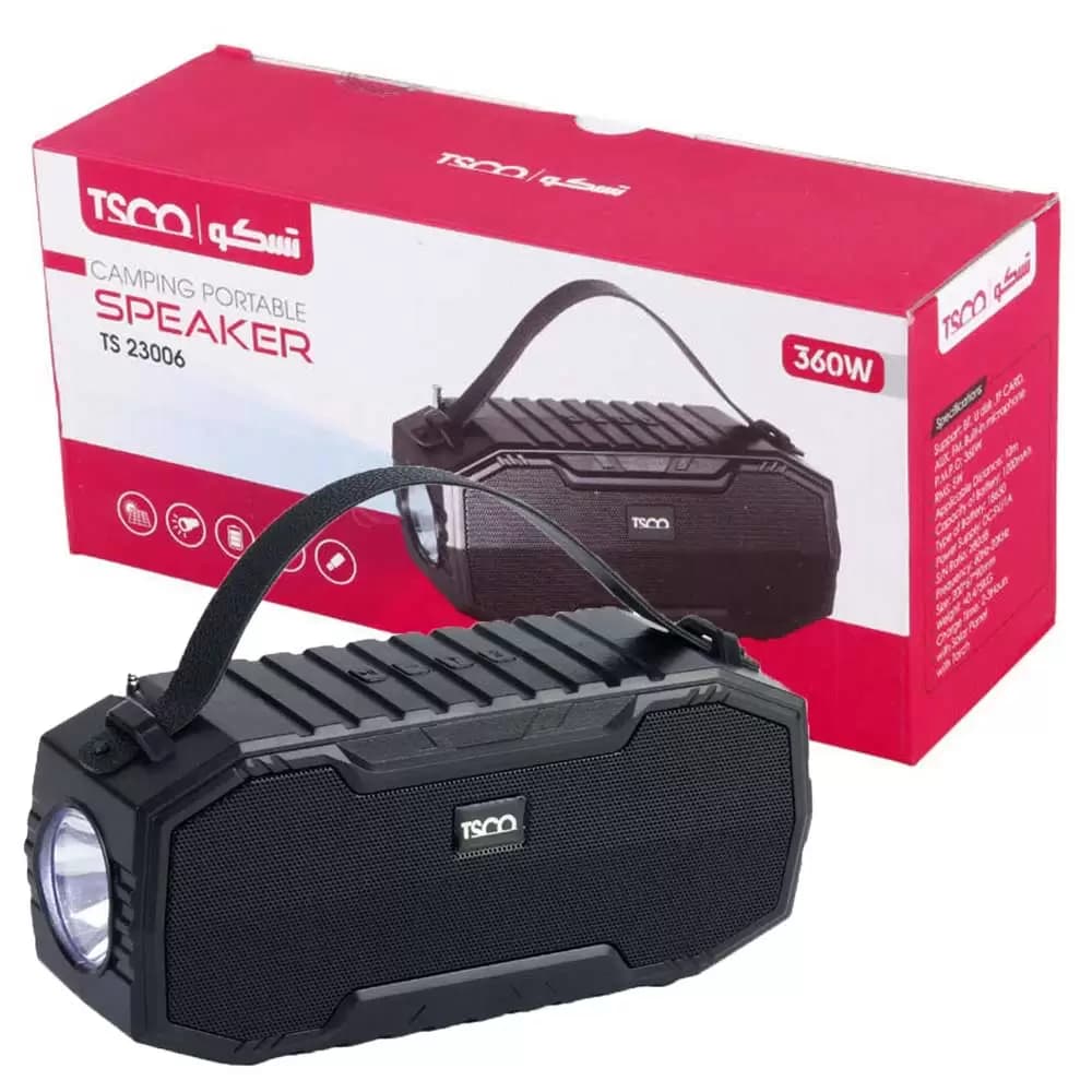 اسپیکر بلوتوثی قابل حمل تسکو مدل TS-23006 مجهز به پنل خورشیدی
