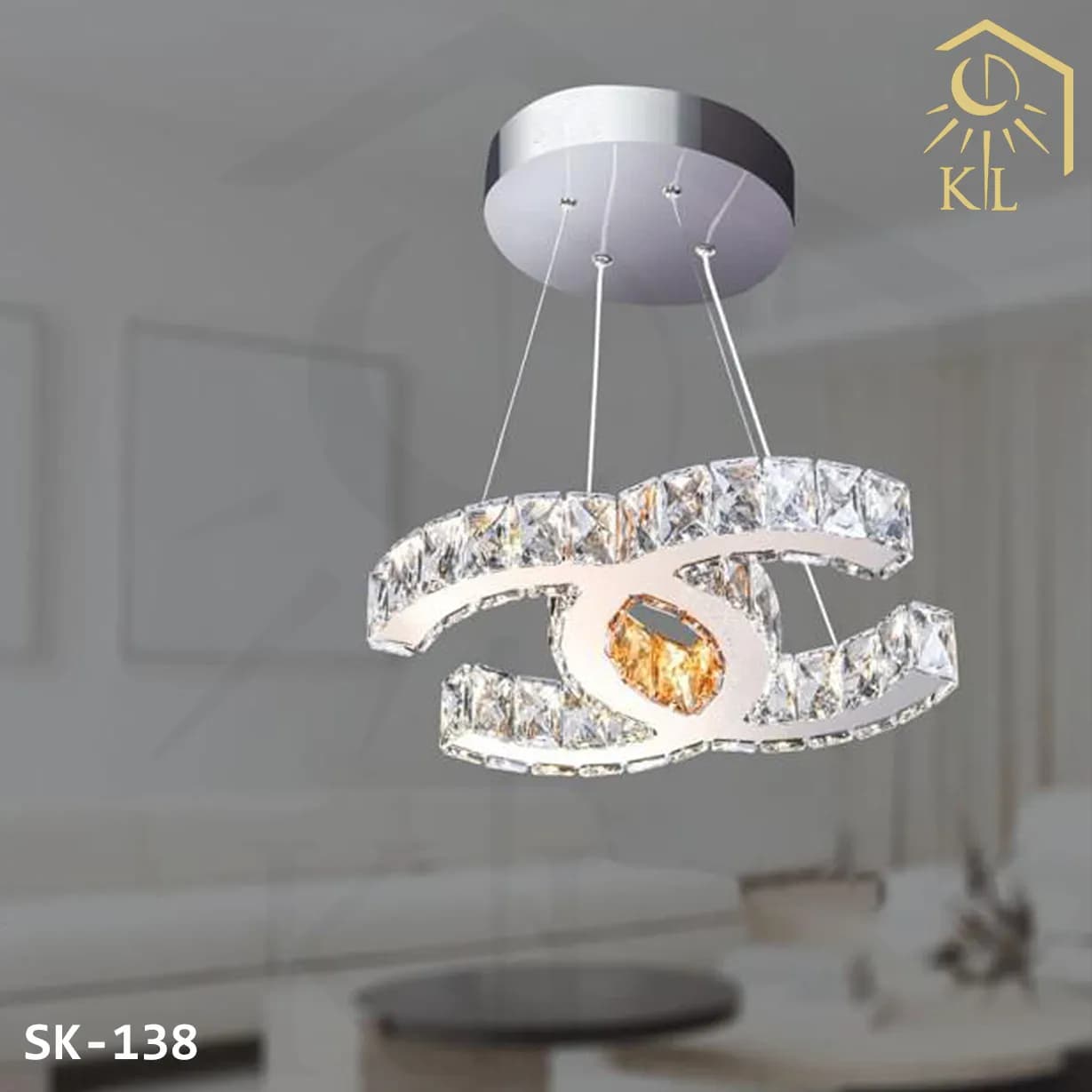 لوستر کریستالی مدرن SMD طرح گوچی