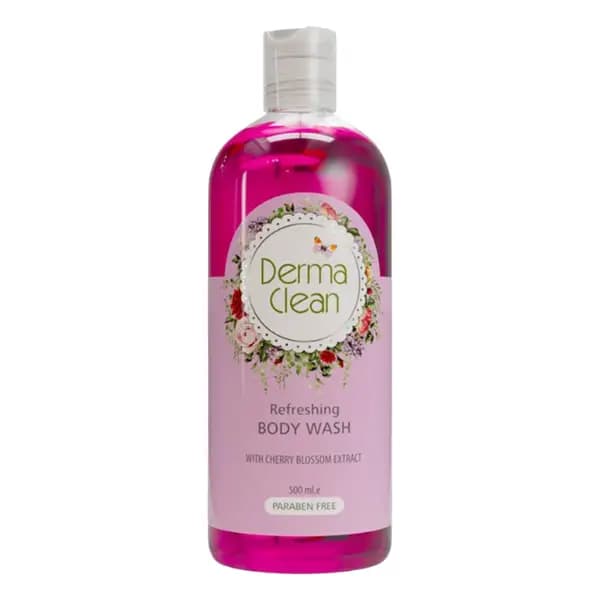 شامپو بدن خوشبوکننده درماکلین مدل Cherry Blossom حجم 500 میلی‌لیتر