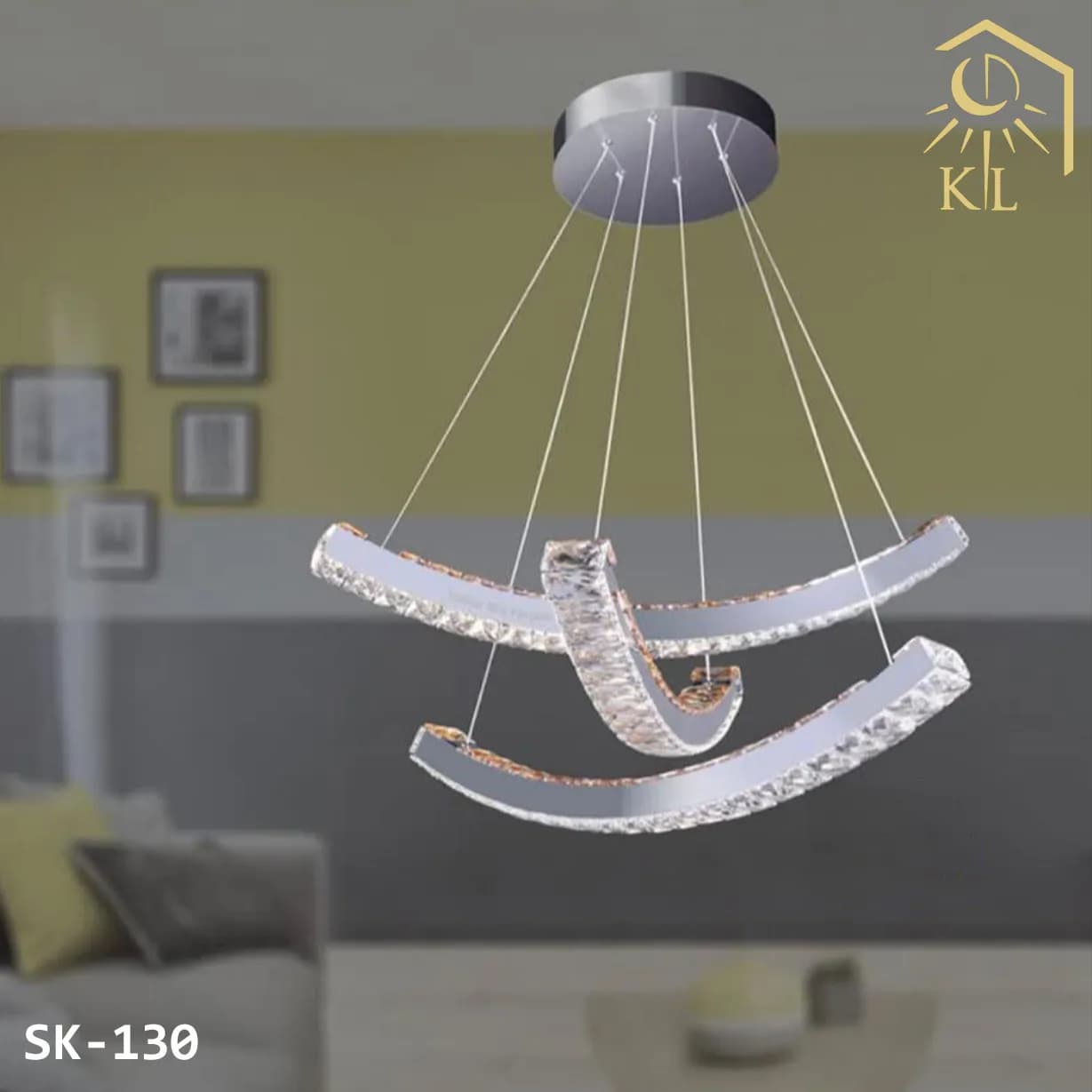 لوستر کریستالی مدرن SMD طرح کمان
