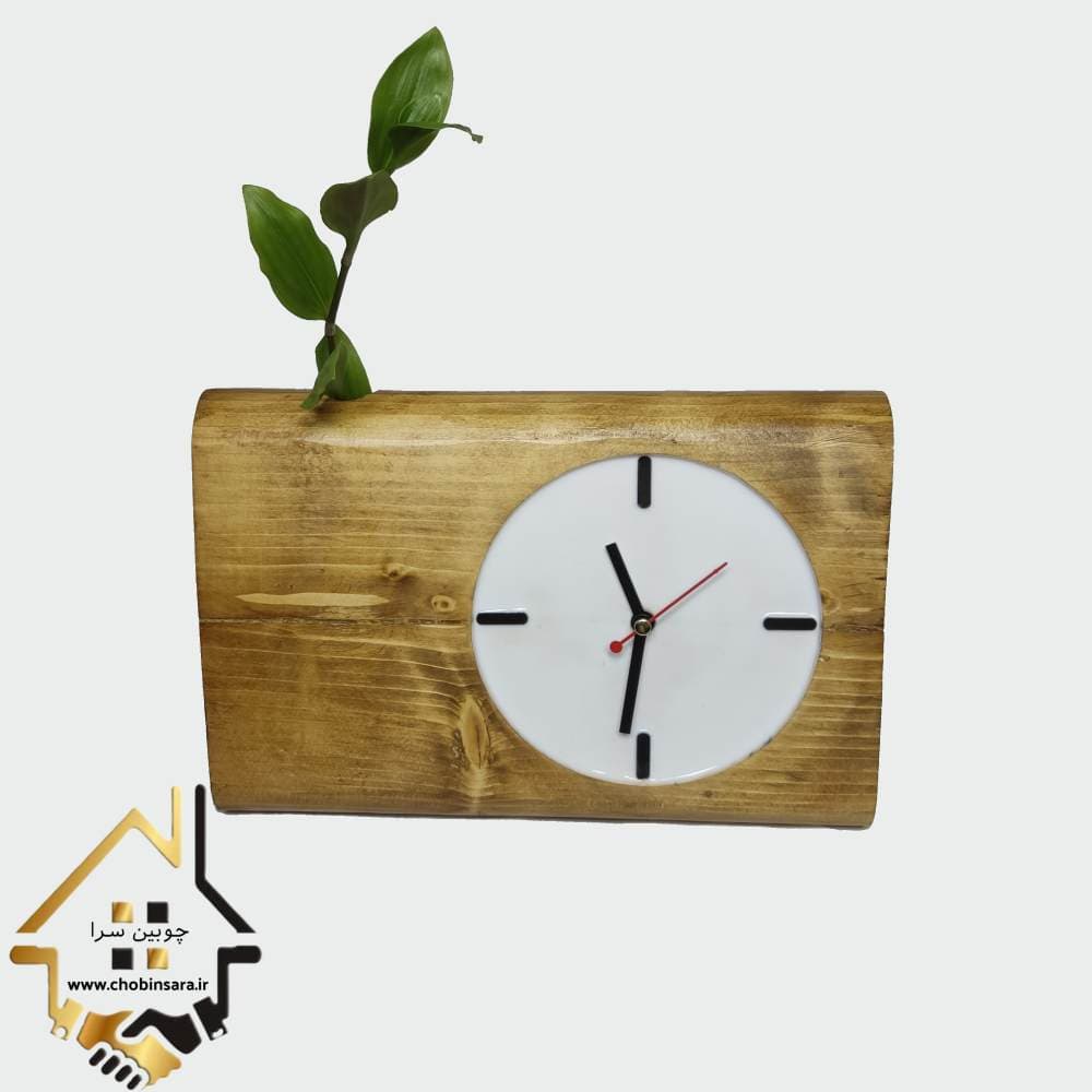 ساعت رومیزی چوبی شیک