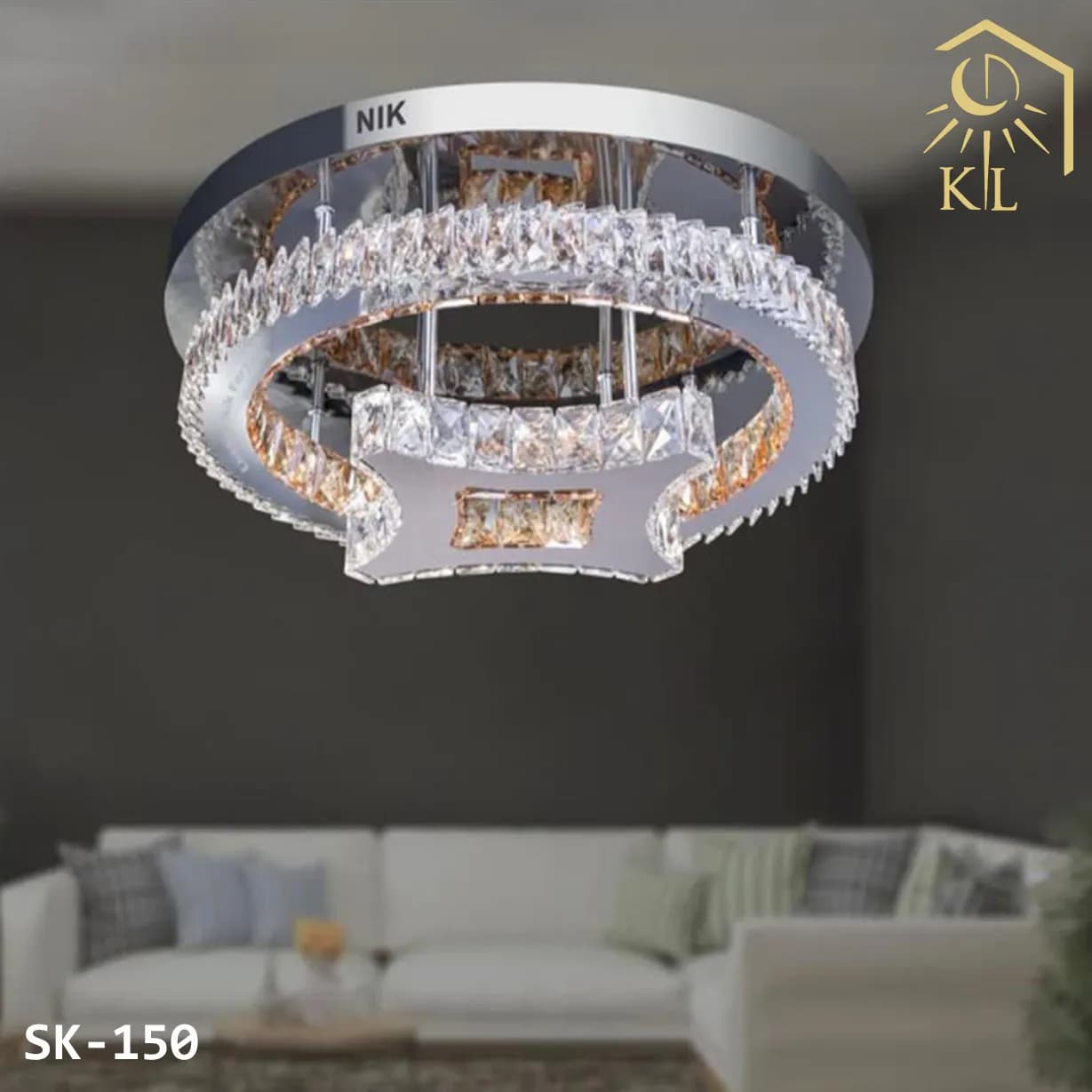 لوستر سقفی کریستالی مدرن SMD طرح نارین
