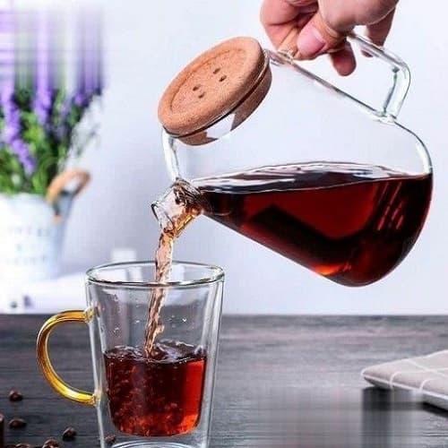 قوری پیرکس درب دکمه ای 1200 میل