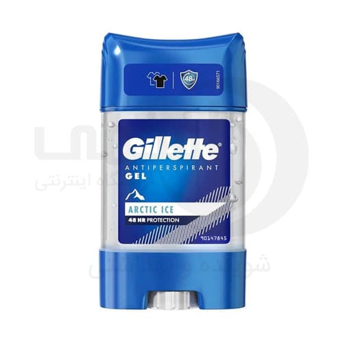 مام ژله ای مردانه ژیلت مدل Arctic Ice حجم 70 میل