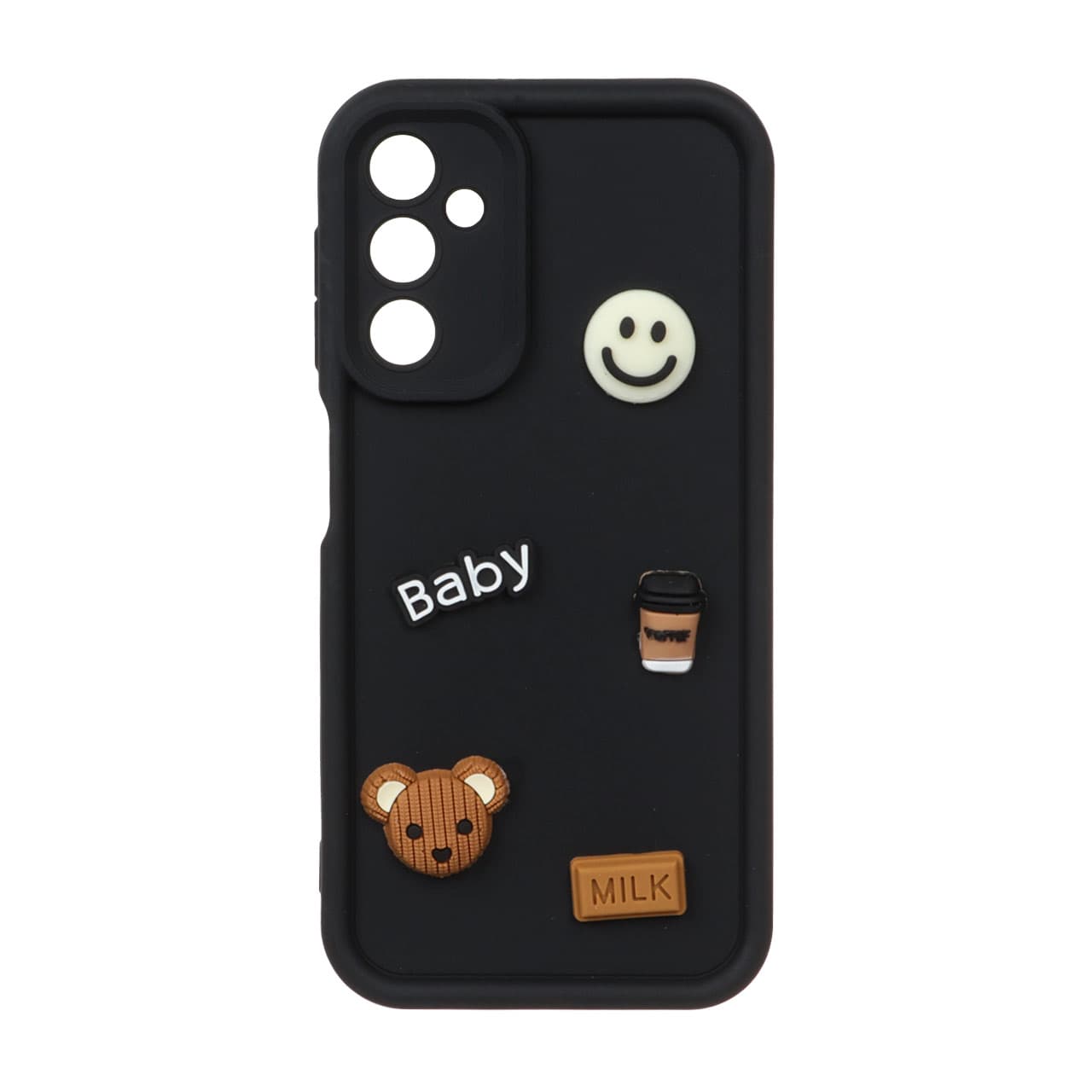 قاب Solid Case عروسک برجسته Baby مدل Samsung Galaxy A24 – مشکی-کد3893