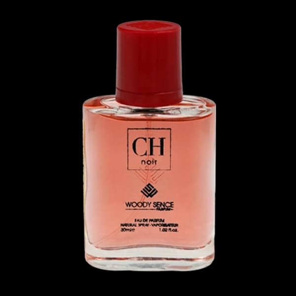 عطر جیبی مردانه وودی سنس مدل سی اچ نویر CH noir حجم 30 میلی لیتر